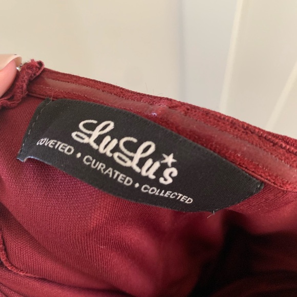 Lulus Infinity Burgundy Strapless Dress - Picture 5 of 6